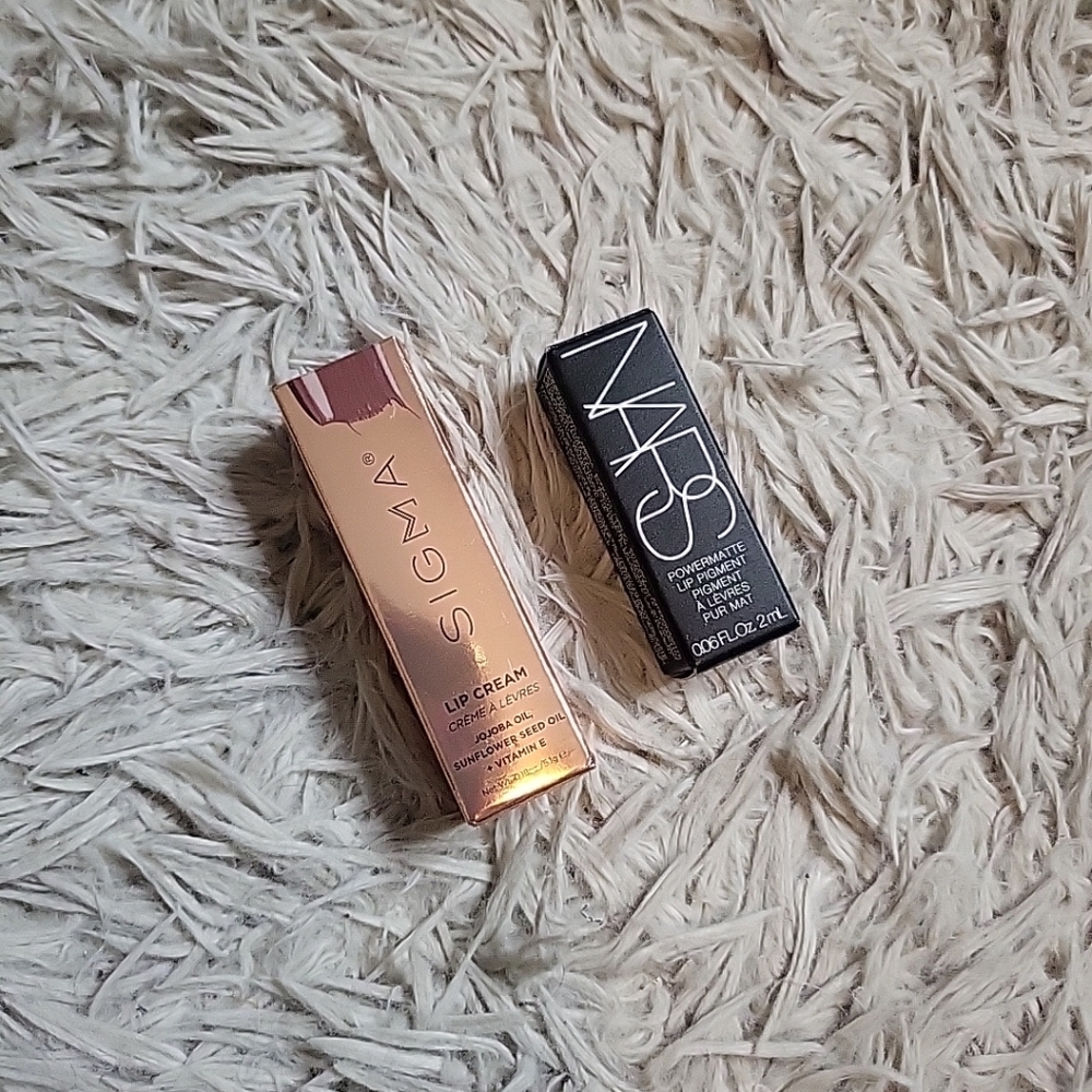 Lippy Bundle Nars Powermatte Lip Pigment Mini Starwoman Sigma Lip Cream Jojoba